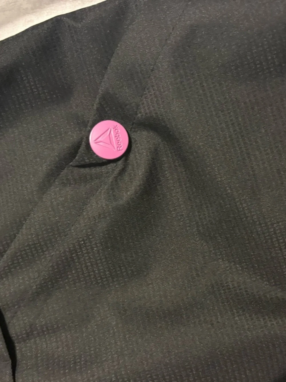 XS Reebok Women’s Black Jacket with Purple Trim Hooded Windbreaker - Picture 5 of 5